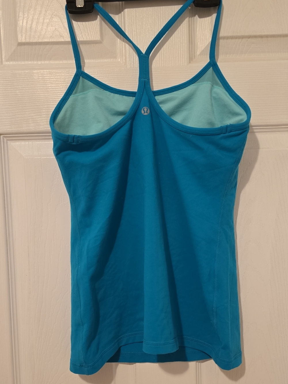 Lululemon Blue Racerback Tank with Mint Lining